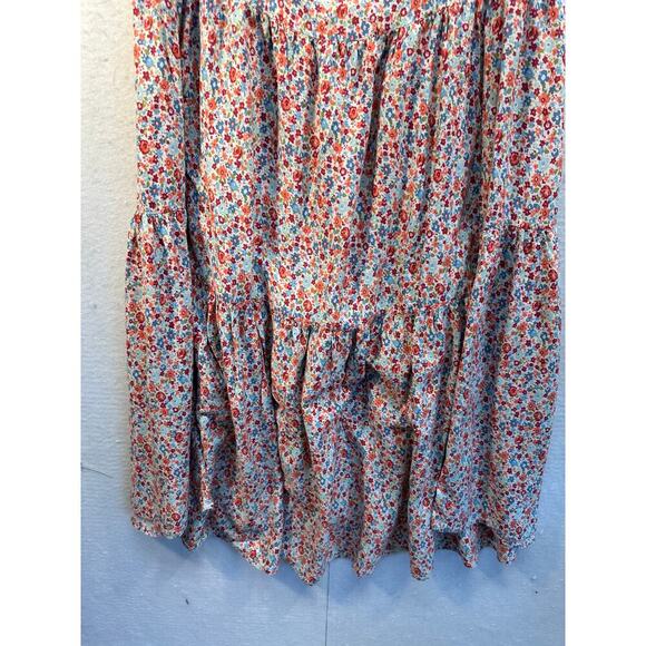 Aakaa Floral Midi Dress with Red Accents - Picture 8 of 13